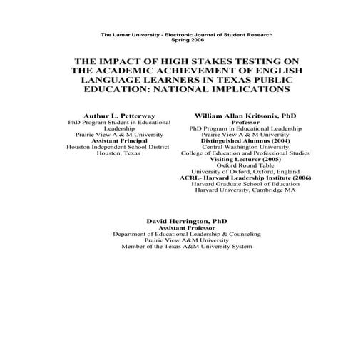 Dr. Arthur L. Petterway, National FORUM Journals