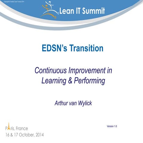 Continuous Improvement in Learning & Performing by Arthur van Wylick, EDSN, L...