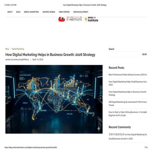 How Digital Marketing Helps in Business Growth: 2026 Strategy | PDF