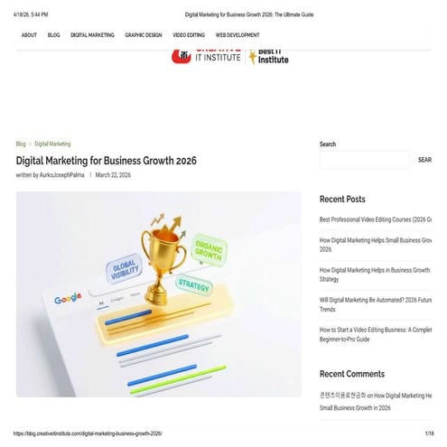 How Digital Marketing Helps in Business Growth: 2026 Strategy | PDF