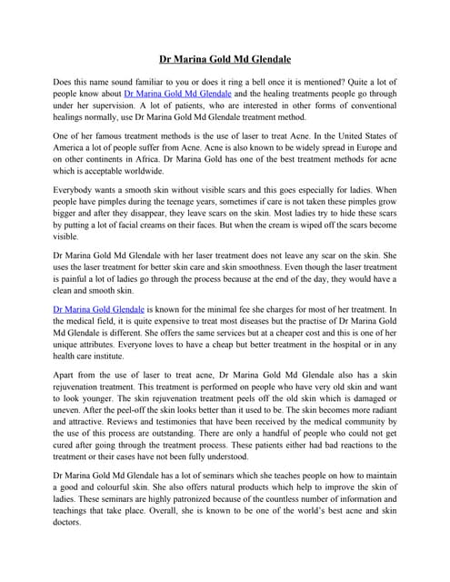  Dr Marina Gold Md Glendale