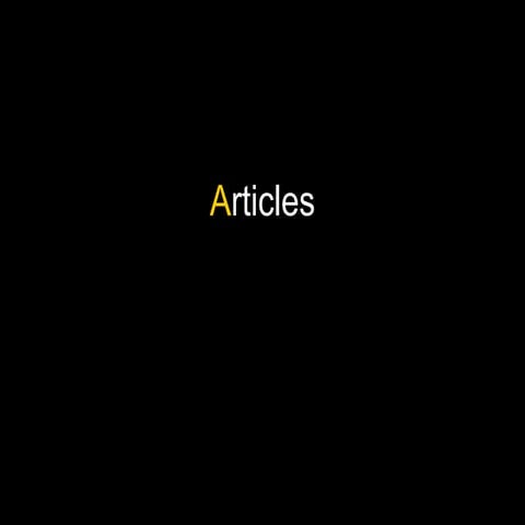 Articles ('a', 'an', 'the')