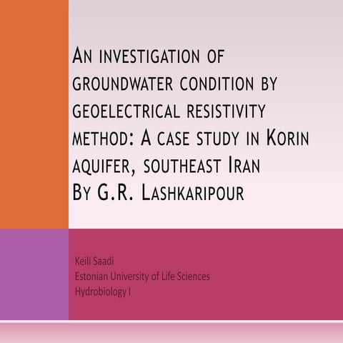 Application of vertical electrical sounding and horizontal profiling ...