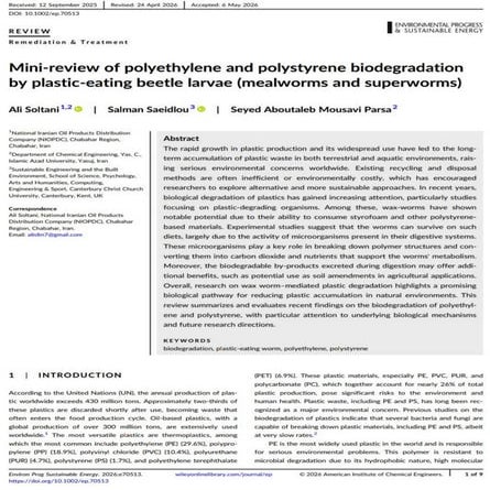 Mini‐review of polyethylene and polystyrene biodegradation by plastic ...
