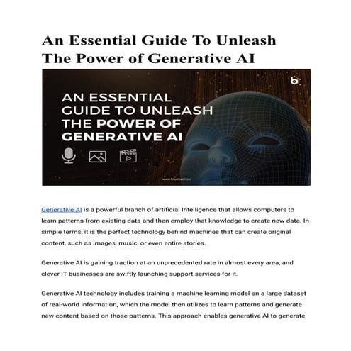 Article-An essential guide to unleash the power of Generative AI.pdf