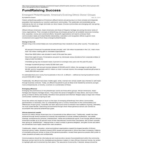 Article   edited - americas evolving ethnic donor groups