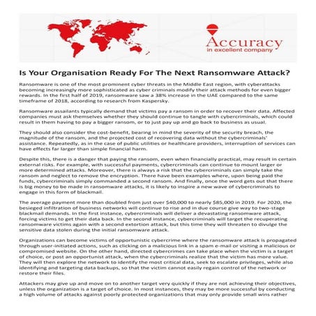 Article   is your organisation ready for the next ransomware attack - paul wr...