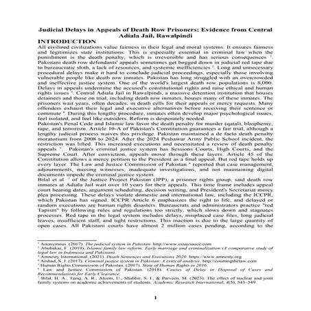 Article-Judicial Delays in Appeals of Death Row Prisoners.docx