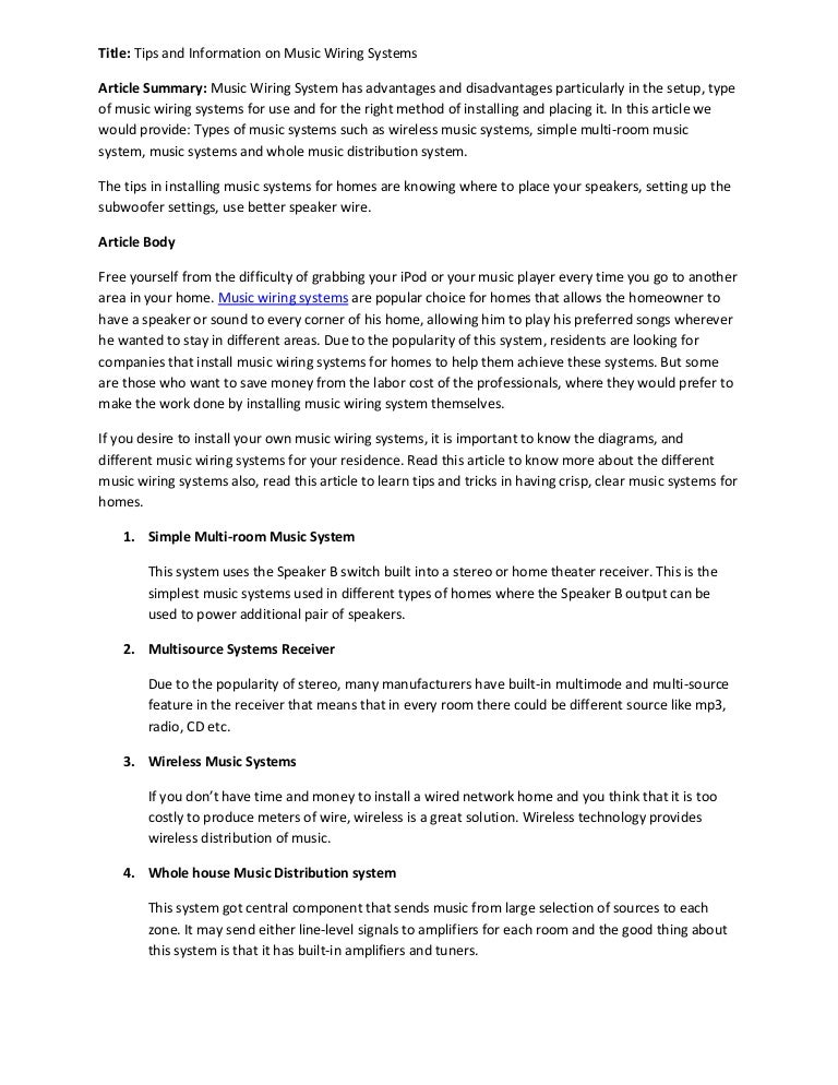 whole house music system wireless