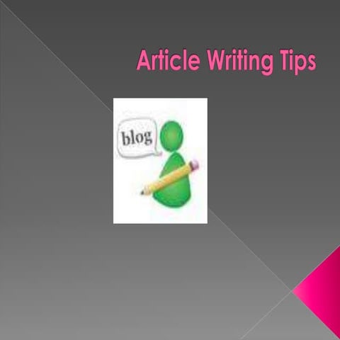 Article writing-tips