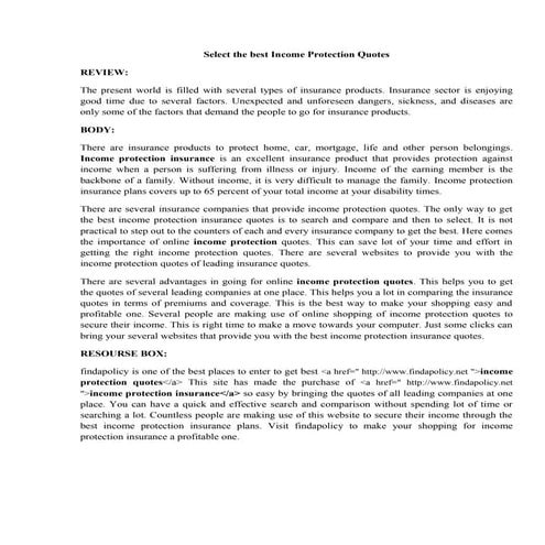 Income protection insurance | PPTX
