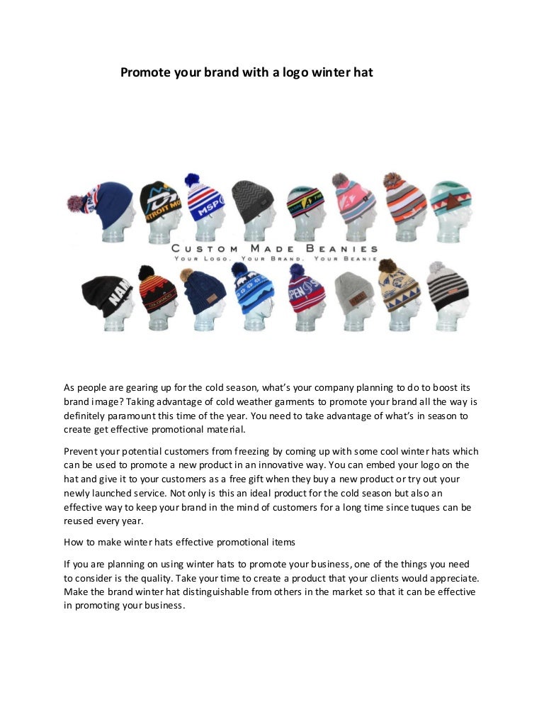 custom made hats for business