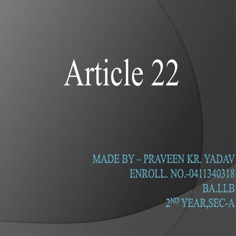 Article 22 made by praveen