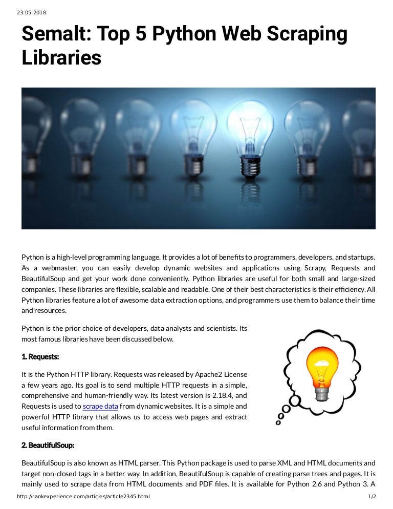 Python web scraping requests tutorial