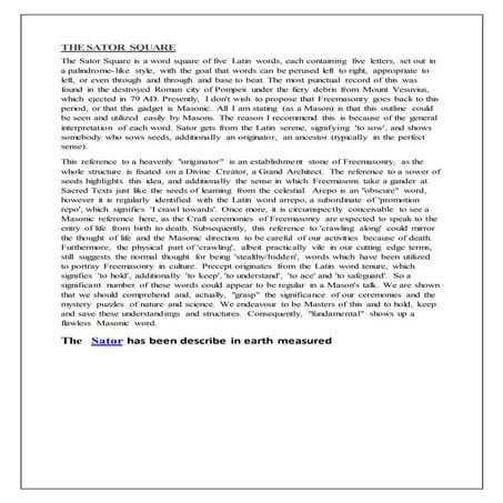 EARTH MEASURED - SATOR | PPTX