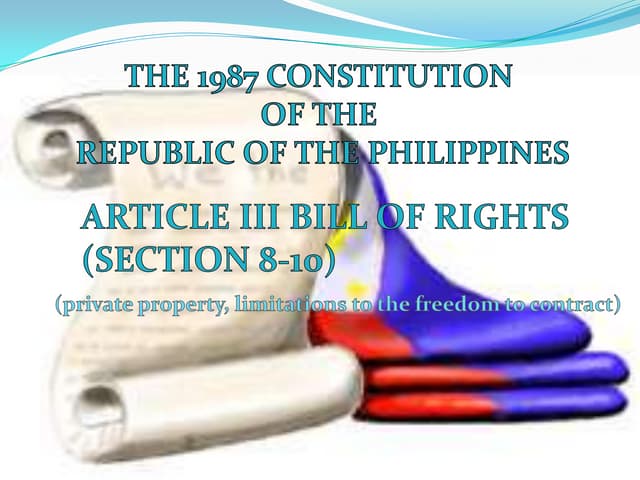 Article iii of the 1987 constitution of the republic of the philippines ...