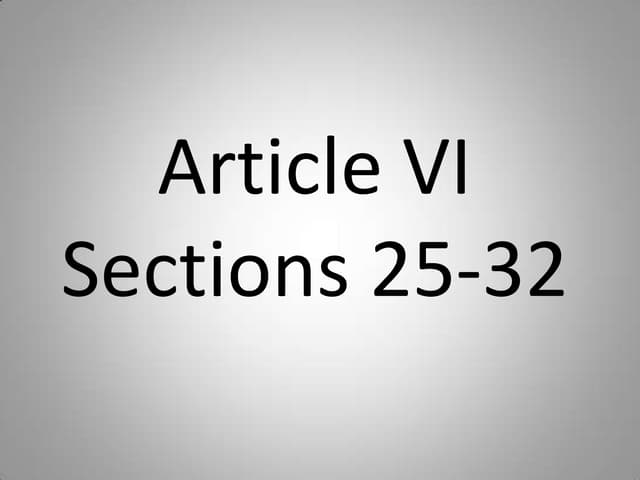 Article 6 Sections 25 32 Phil Constitution