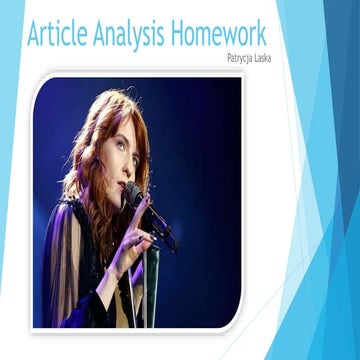 Article analysis homework