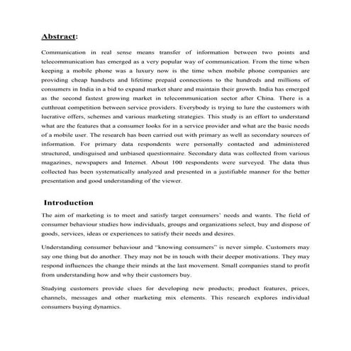 Article consumer behavior