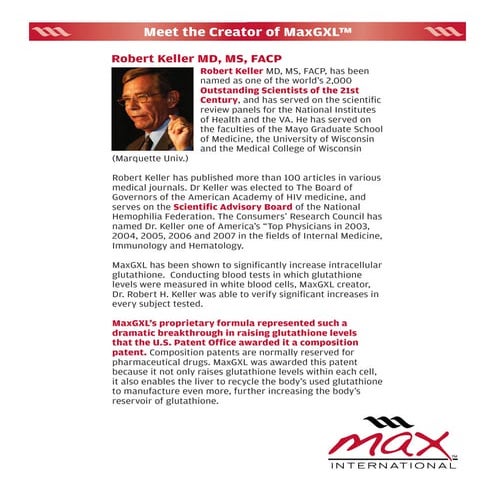dr robert keller glutathione Article Dr Keller Bio
