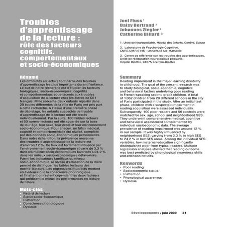 Article fluss developpements