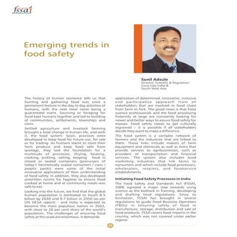 Emerging Trends in Food Safety