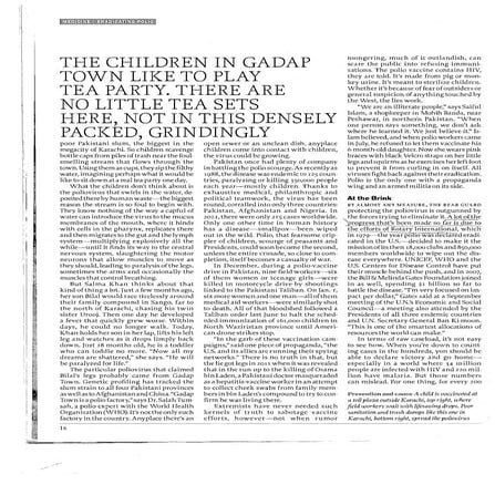 Article in times magazine (Polio) 