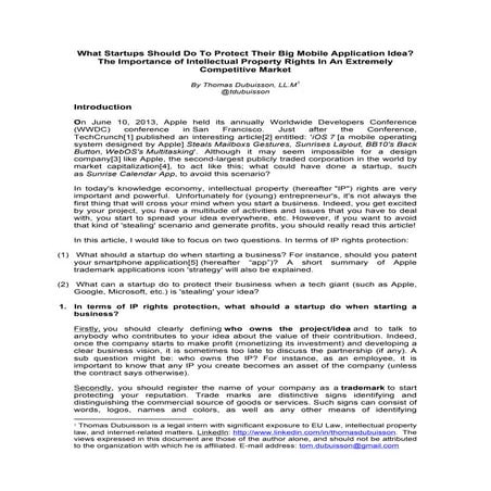 What Startups Should Do To Protect Their Big Mobile Application Idea? The Imp...