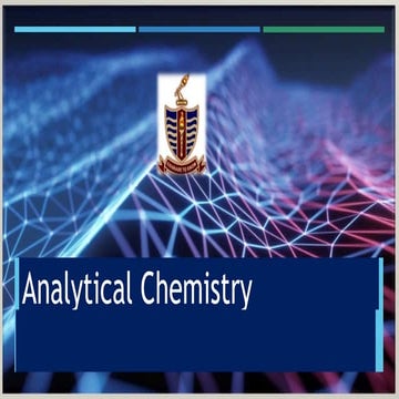 Article of analytical chemistry