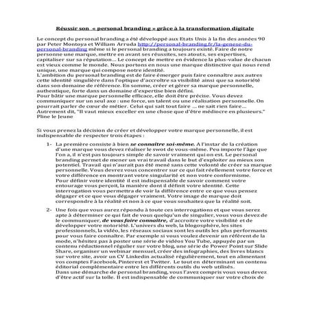 Article personal branding