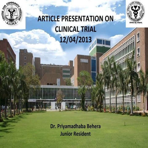 Article presentation on clinical trial
