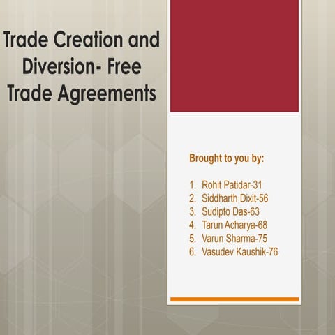 Trade Creation & Diversion