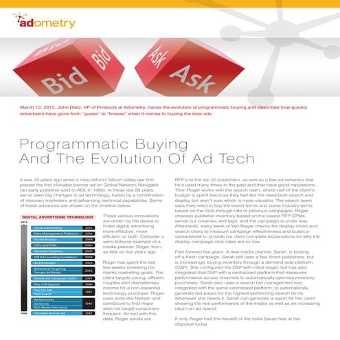 Programmatic Buying and the Evolution of Ad Tech