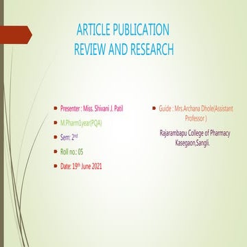 Article publication 