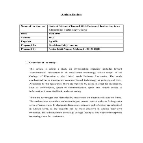 Journal Article Review #3 | PDF