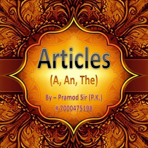 Use Of Articles Pdf