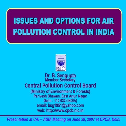 Monituring & control in air pollution | PPTX
