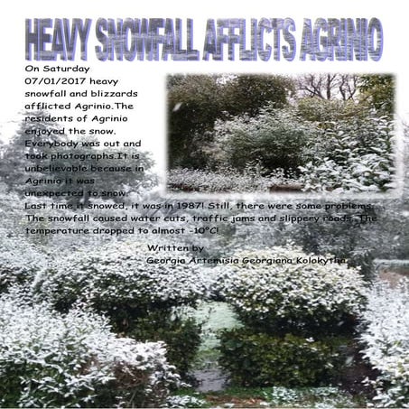 Articles about snowfall