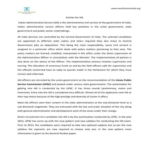 Articles for ias