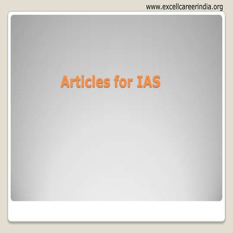 Articles for ias