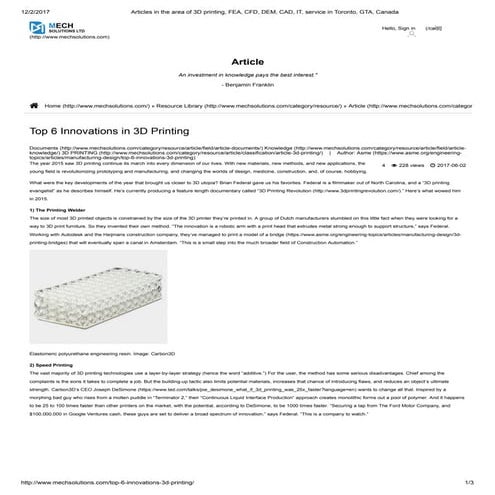 Top 6 Innovations in 3D Printing - 3D Printing Service Toronto