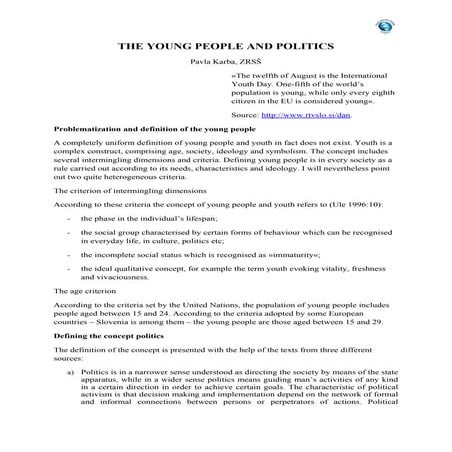 The young people and politics article