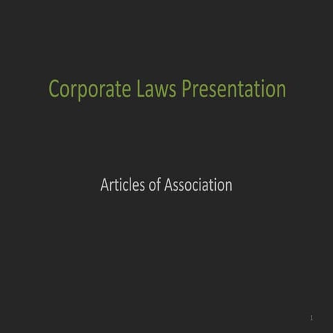 Articles of association