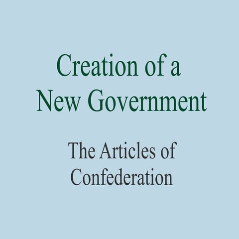 Articles Of Confederation