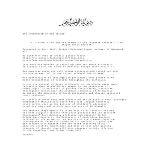 Articlesoftheislamicfaithbyghazali