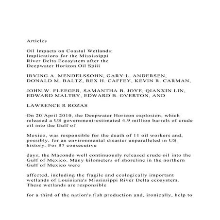 ArticlesOil Impacts on Coastal WetlandsImplications for.docx