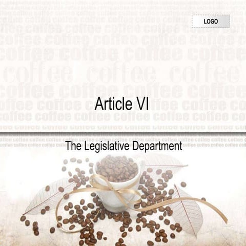 Article VI: Legislative Department