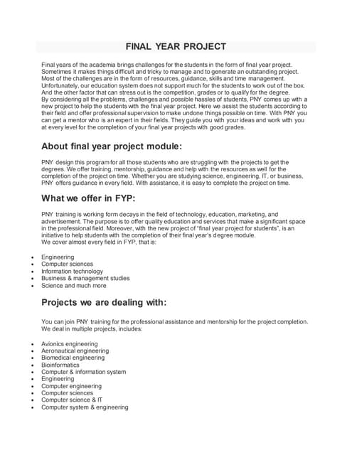 Final Year Project Pdf Final Year Project Pdf