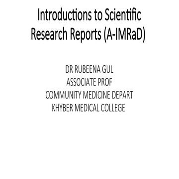 ARTICLE WRITING steps using IMRaD technical writing