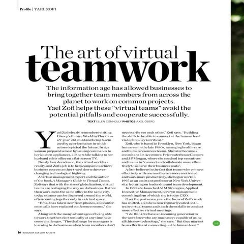 INTERVIEW With Yael Zofi: The Art of Virtual Teamwork
